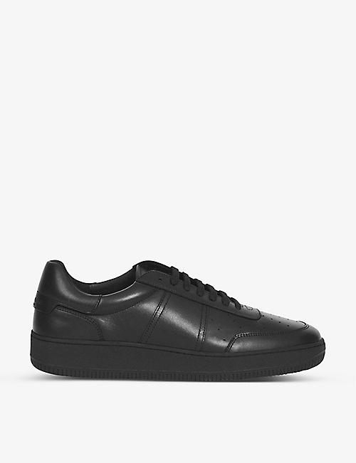 SANDRO: Magic leather low-top trainers