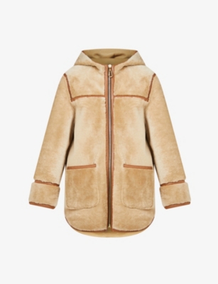 Sandro reversible shearling coat store