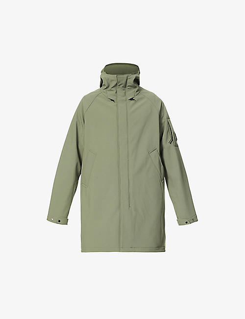 CP COMPANY: Shell R brand-patch shell hooded parka coat