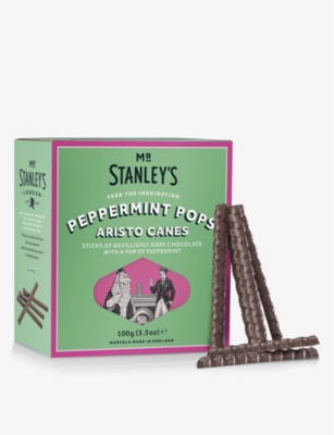 MR STANLEY'S: Peppermint Pops Aristo chocolate canes 100g
