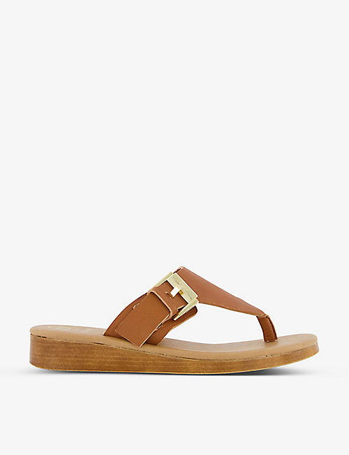 DUNE: Laines buckle-embellished leather sandals