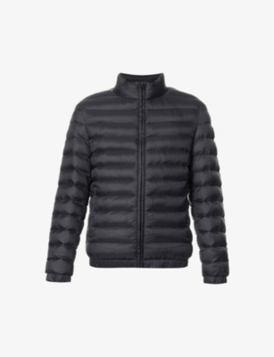 Hugo High-neck Padded Shell Jacket In Black