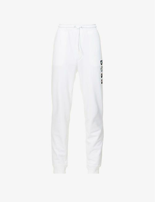 BOSS: Brand-print cotton and recycled polyester-blend jogging bottoms