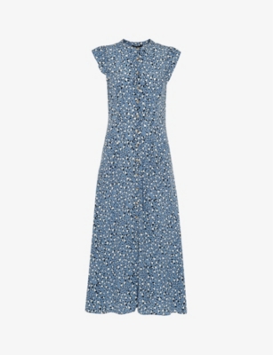 Fauna front button midi dress hotsell