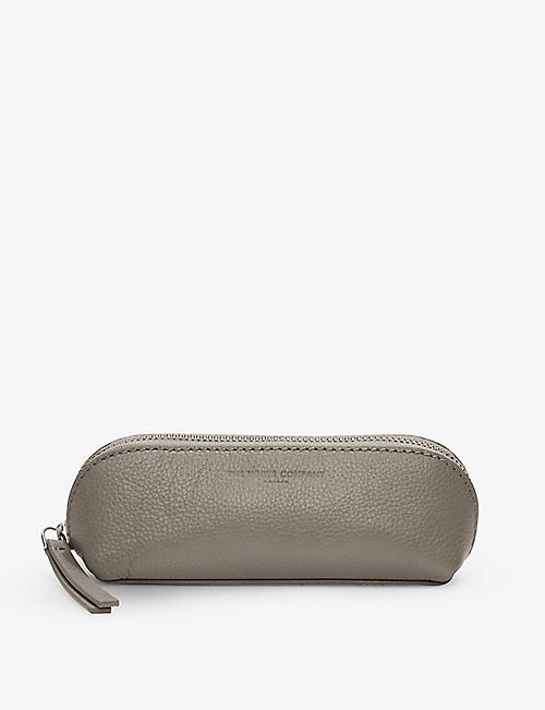 THE WHITE COMPANY: Logo-embossed faux-leather makeup bag and brush set