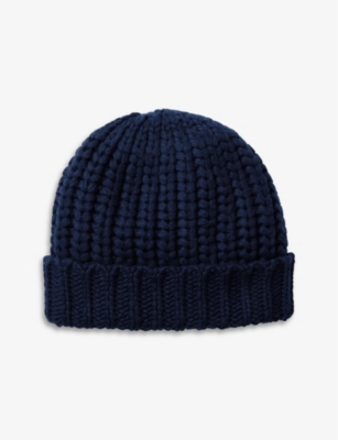 THE WHITE COMPANY Ribbed recycledpolyester beanie hat