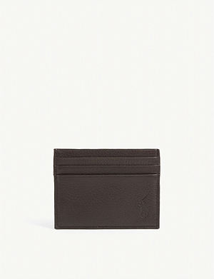 POLO RALPH LAUREN - Pebbled coin-pocket leather wallet 
