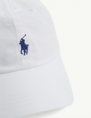 Polo Ralph Lauren White Baseball Cap With Horsebit Embroidery In Cotton Man