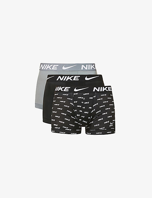 NIKE: Essential Micro pack of three recycled polyester-blend trunks