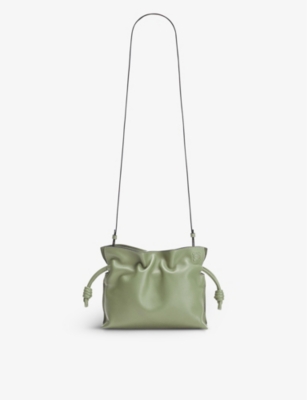 Loewe Flamenco Mini Leather Clutch In Rosemary