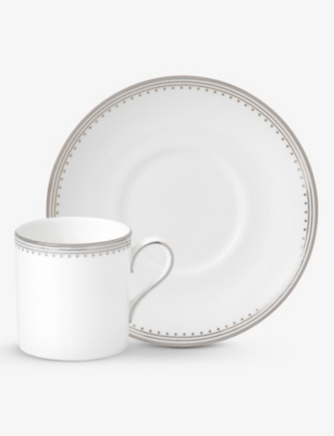 WEDGWOOD: Bond bone china coffee cup and saucer set