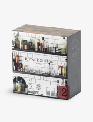 ROYAL DOULTON HIGHCLERE CRYSTAL HIGHBALL GLASSES SET OF TWO 47343994