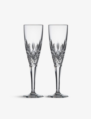 Royal Doulton Highclere Crystal Champagne Flutes Set Of Two