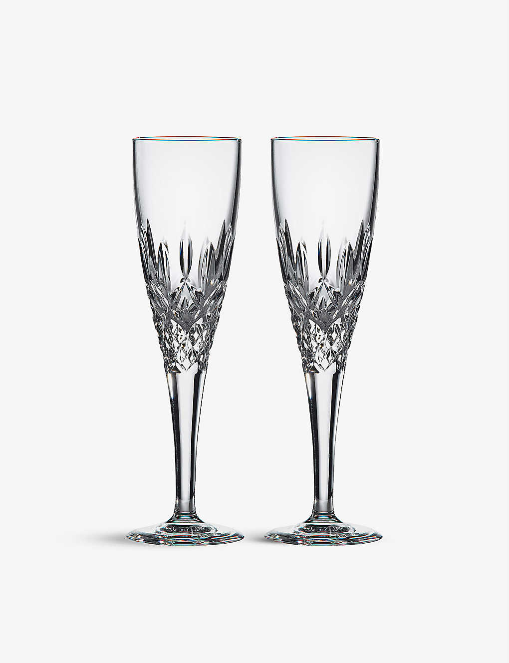 Royal Doulton Highclere Crystal Champagne Flutes Set Of Two