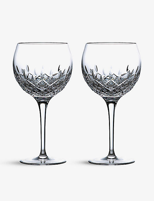 ROYAL DOULTON: Highclere crystal wine glasses set of two
