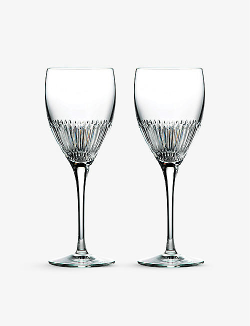 ROYAL DOULTON: Calla crystal wine glass set of two