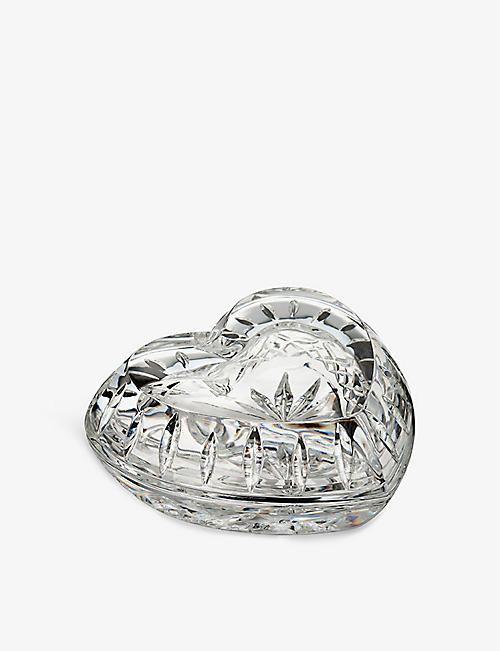 WATERFORD: Giftology crystal heart box 11.4cm