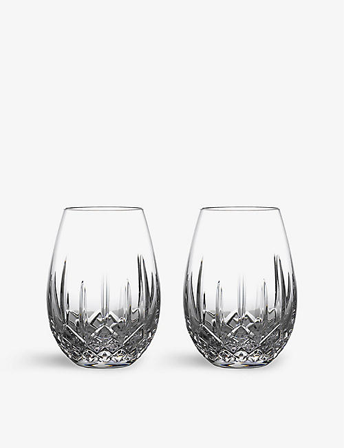 WATERFORD: Giftology Lismore Nouveau crystal red wine glasses set of two