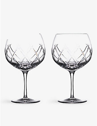 WATERFORD: Gin Journey Olann balloon crystal glasses set of two