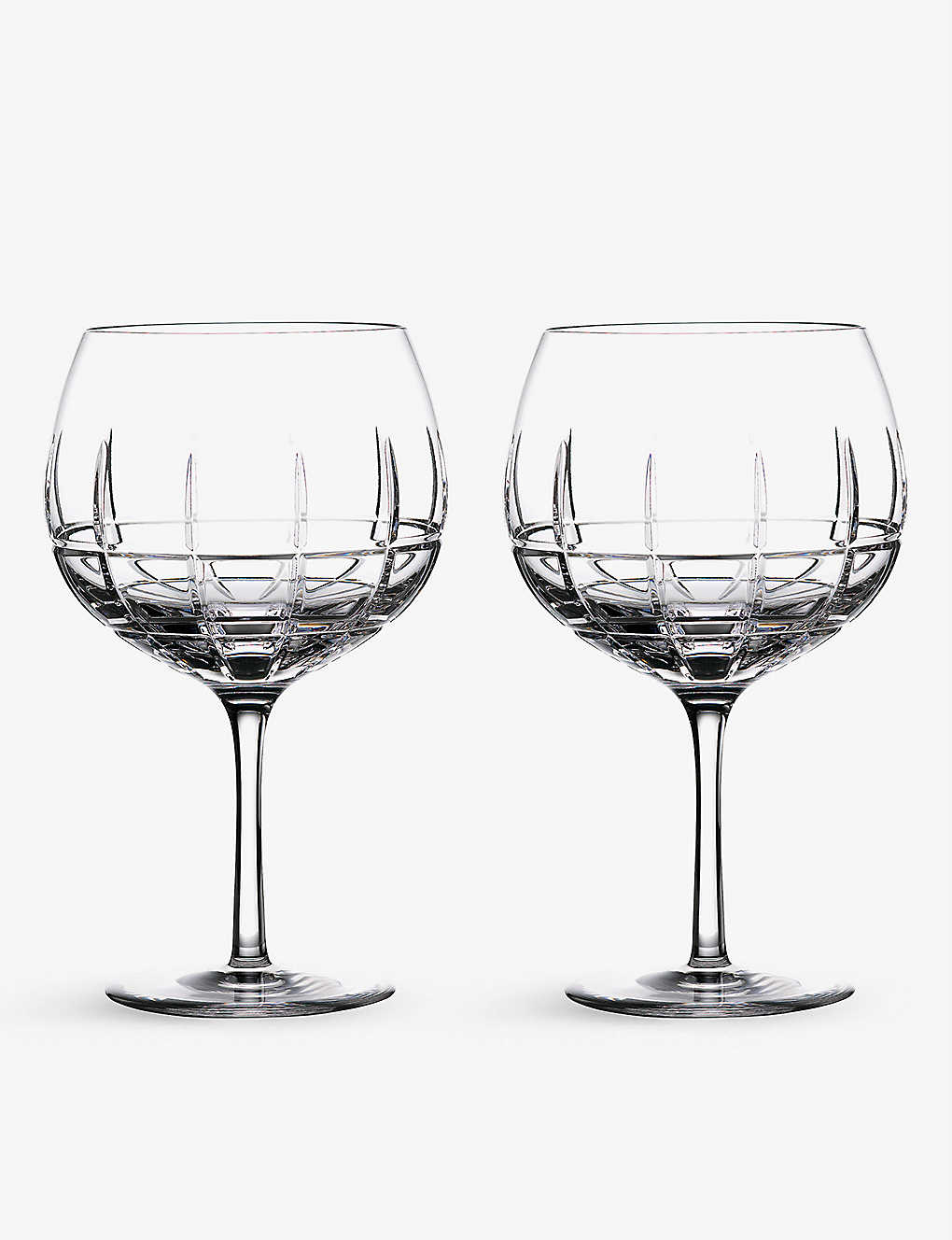 Waterford Gin Journey Cluin Balloon Crystal Glasses Set Of Two