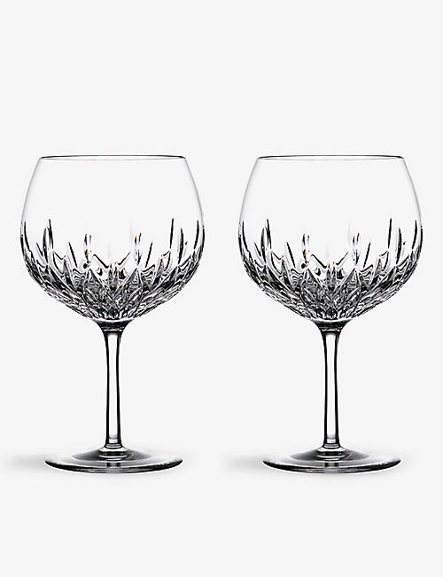 WATERFORD: Gin Journey Lismore Balloon crystal glasses set of two