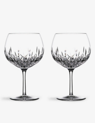 Waterford Gin Journey Lismore Balloon Crystal Glasses Set Of Two