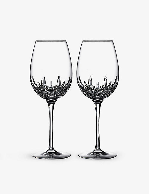 WATERFORD: Lismore Essence crystal wine glasses set of two