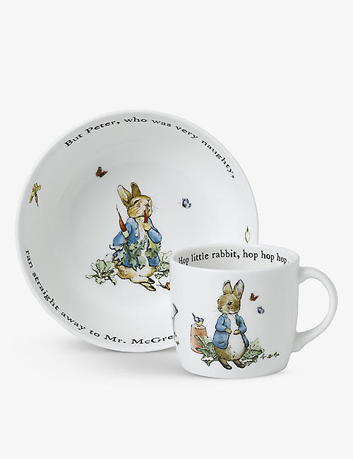 WEDGWOOD: Peter Rabbit bone china two-piece set
