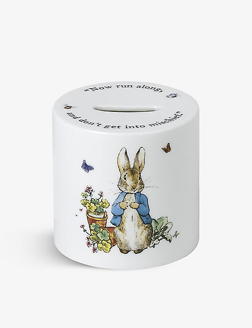 WEDGWOOD: Peter Rabbit bone china money box 7.6cm