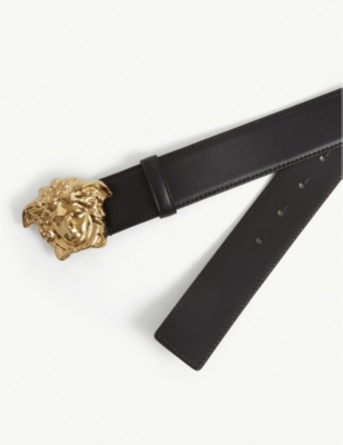 VERSACE Medusa brand-plaque leather belt