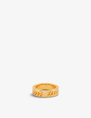 VERSACE Medusa gold plated brass ring Selfridges
