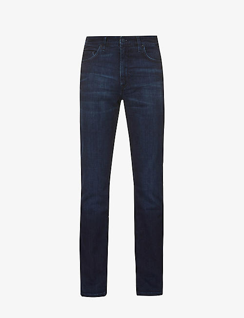 BOSS: Relaxed-fit mid-rise slim-leg stretch-denim jeans
