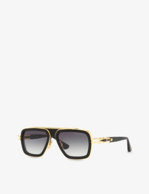 Shop Dita Women's Black D4000397 Lxn-evo Acetate Square Sunglasses