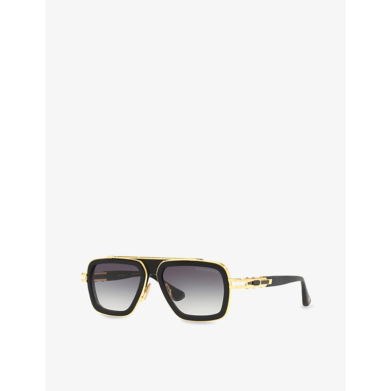 Shop Dita Women's Black D4000397 Lxn-evo Acetate Square Sunglasses