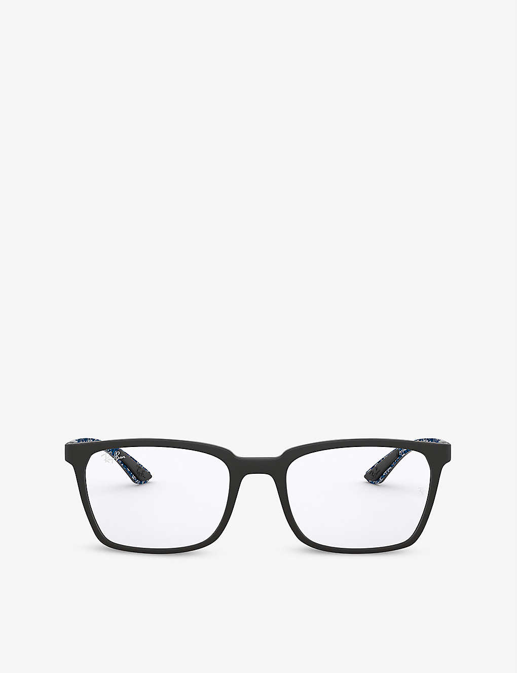 Ray Ban Rx8906 Nylon Rectangle-frame Glasses In Black