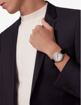 CRWSBB0063 Ballon Bleu de Cartier stainless-steel and leather automatic watch
