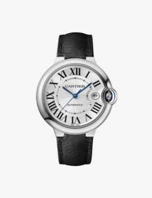 Cartier Mens Steel Crwsbb0063 Ballon Bleu De Stainless-steel And Leather Automatic Watch