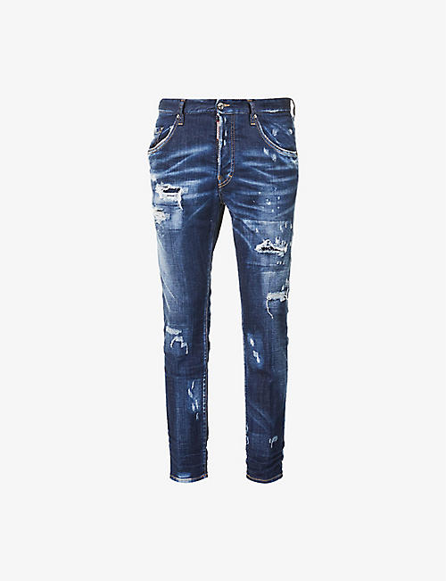DSQUARED2: 1964 slim-fit stretch-denim jeans