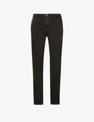 Replay Benni Hyperflex Straight-fit Straight-leg Stretch-denim Chino In Black