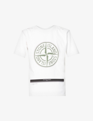 Een nacht Ten einde raad George Eliot Stone Island Mens White Logo-print Crewneck Cotton-jersey T-shirt Xxl |  ModeSens