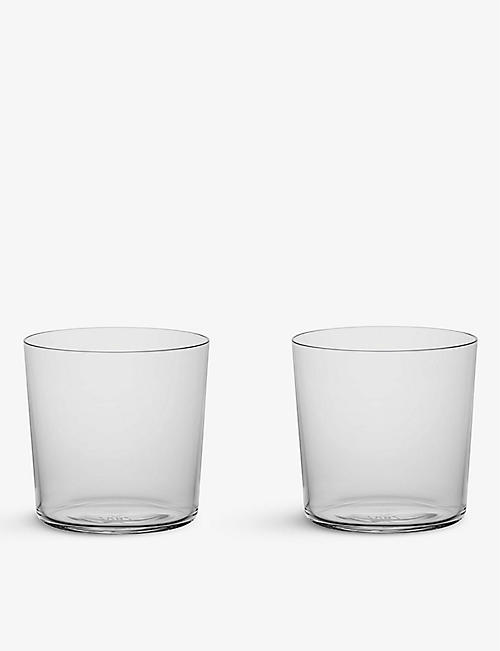 RICHARD BRENDON: Lead-free crystal rocks glasses set of two