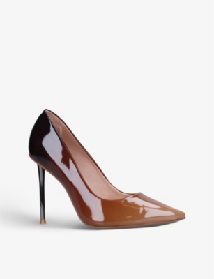 wide fit patent court shoes