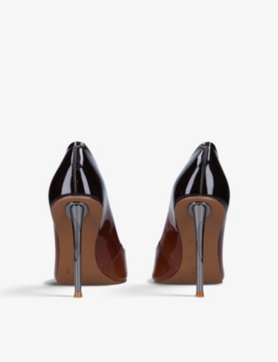 wide fit patent court shoes