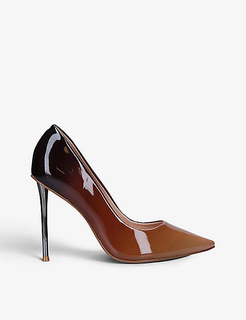 CARVELA: Sharp wide-fit ombré patent court shoes