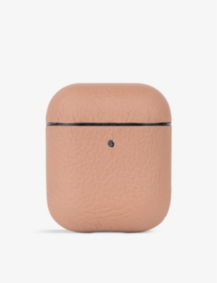 V Logo Leather Air Pods Pro Case in Black - Valentino Garavani