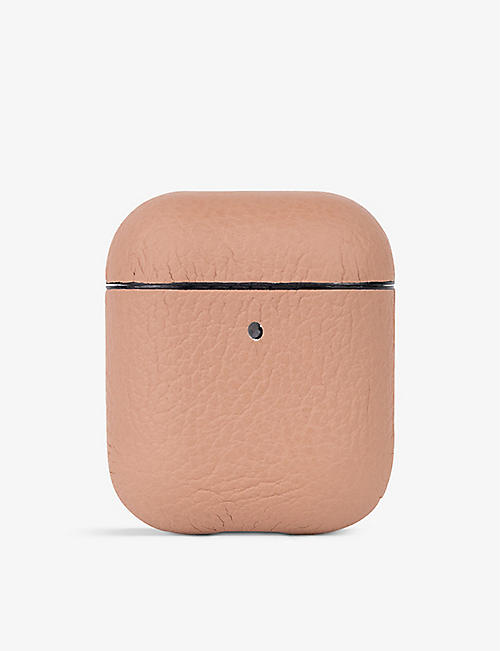 MINTAPPLE: Logo-embossed leather Airpod case