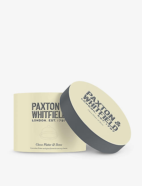 PAXTON & WHITFIELD: Lidded porcelain cheese platter 24cm