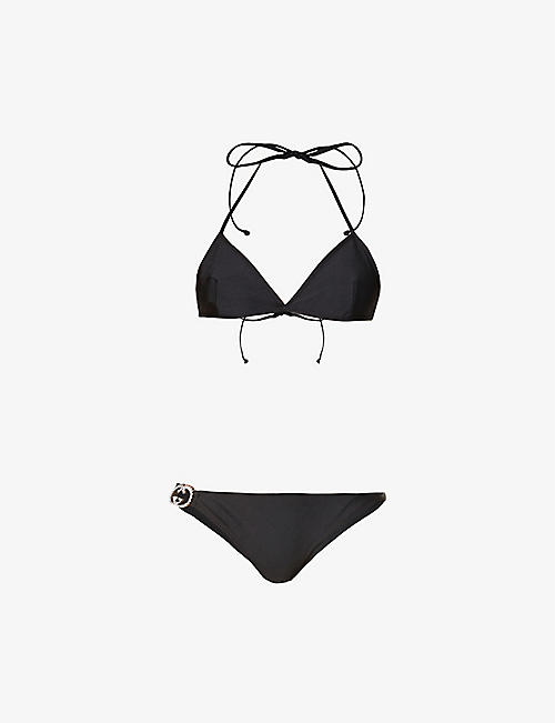GUCCI: Interlocking G mid-rise bikini set