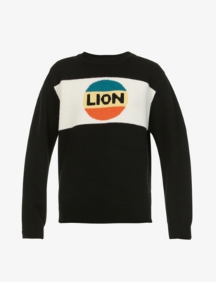 BELLA FREUD Lion scoop neck wool blend jumper Selfridges