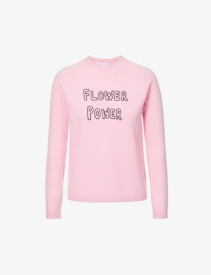 BELLA FREUD Flower Power round neck wool blend jumper